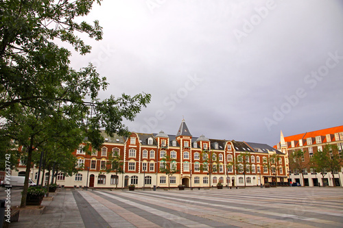 Market Square in Fredericia city, Denmark photo