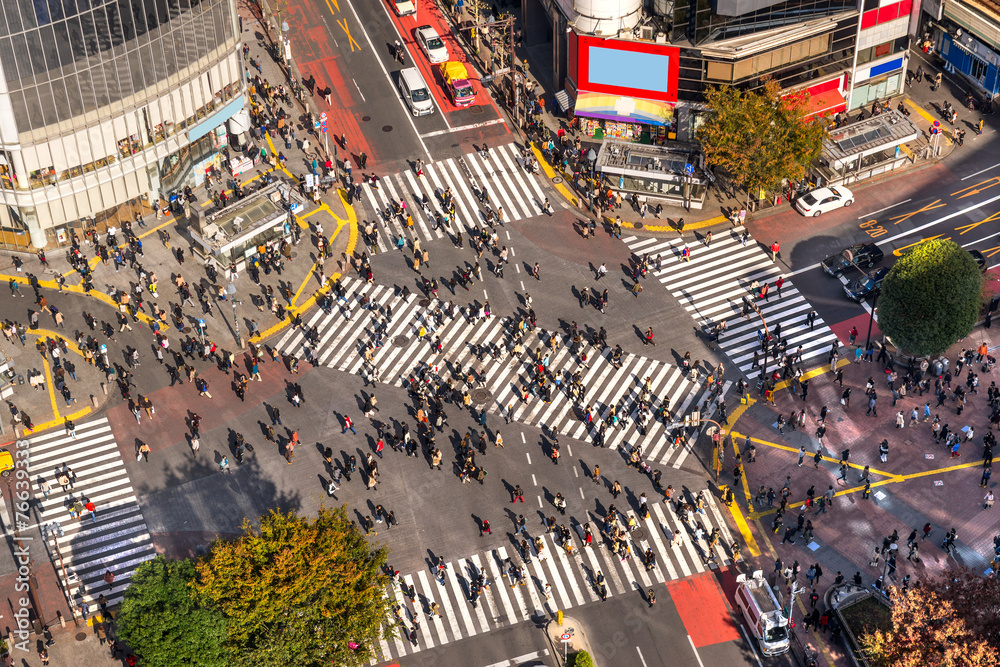 Fototapeta premium Shibuya Crossing, Tokio, Japonia.