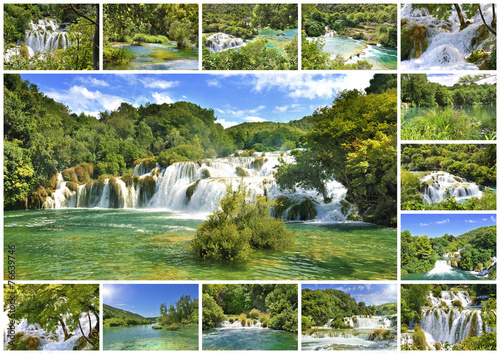 parc national de krka Croatie montage collage