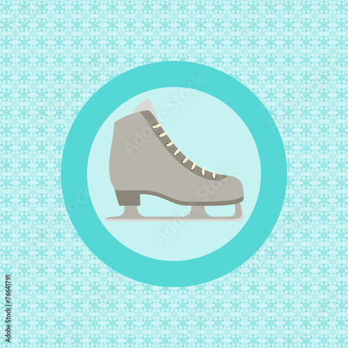 Ice skating flat icon
