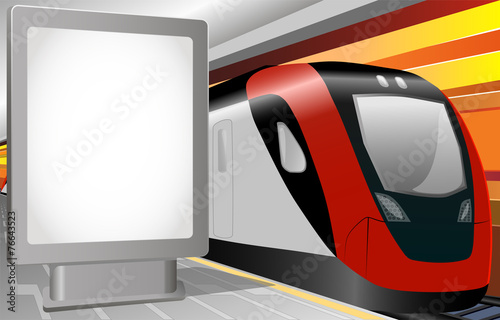 train underground billboard