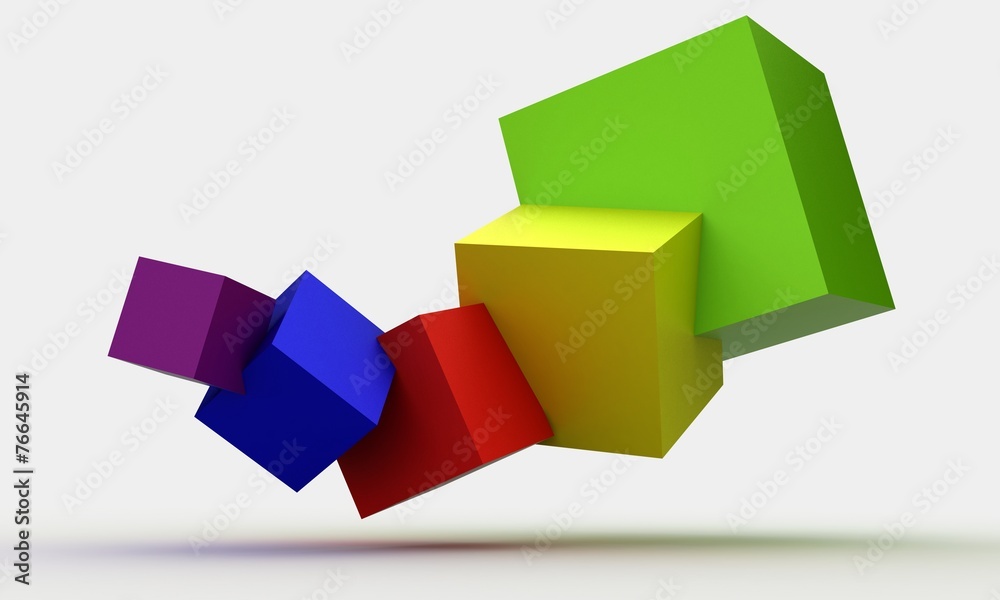 Colorful cubes 3D Colorful cubes 3D