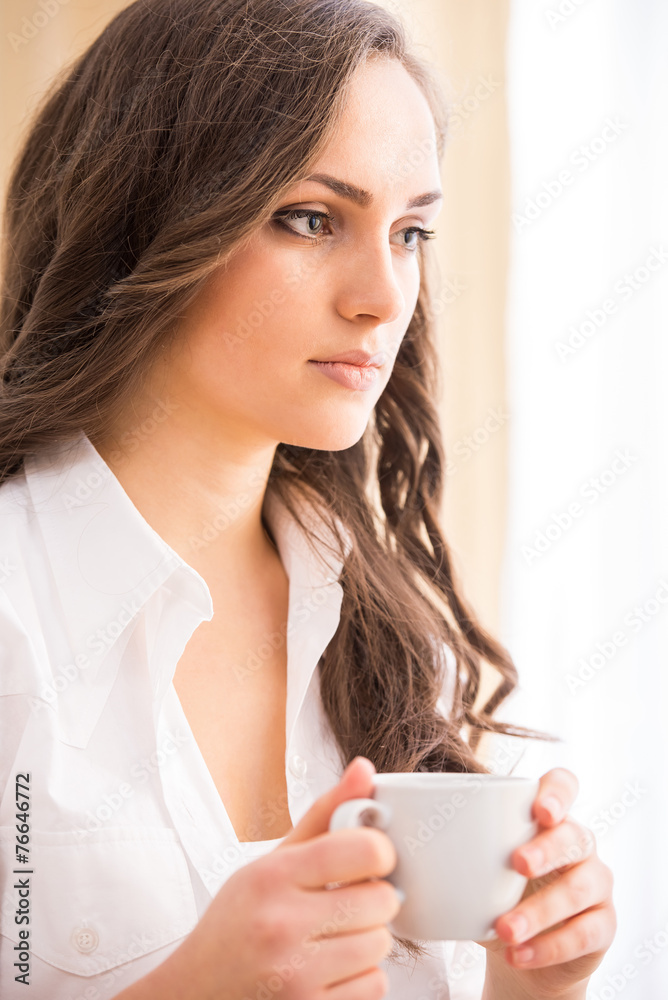 Woman at home Woman at home