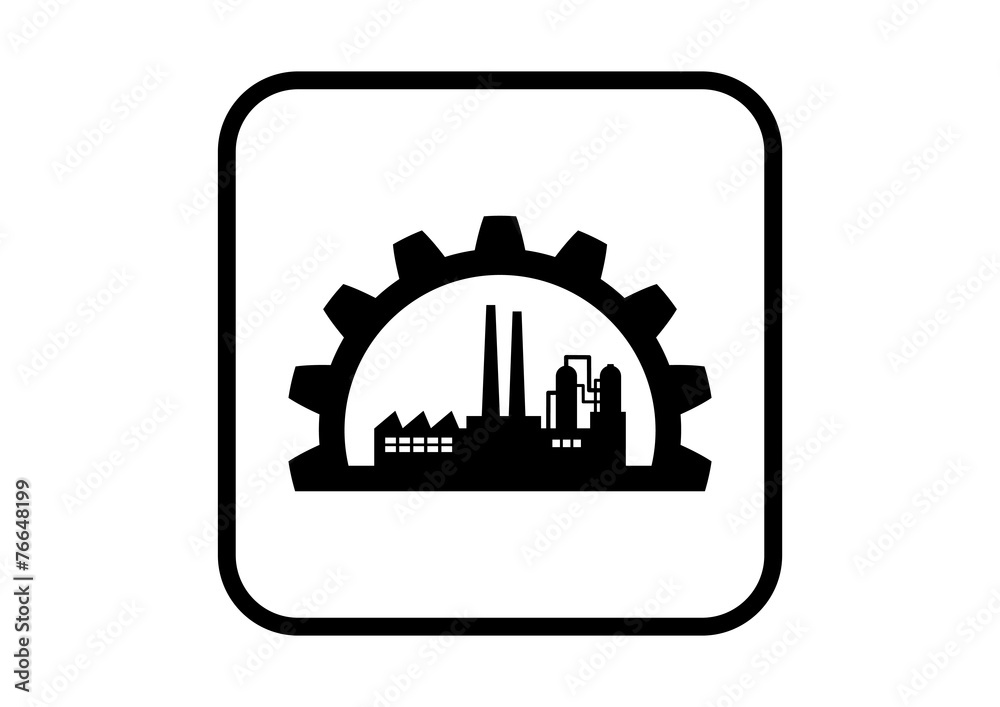 Industrial vector icon on white background Industrial vector icon on white background