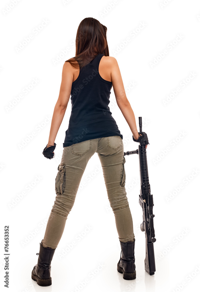 Sexy Woman with Guns