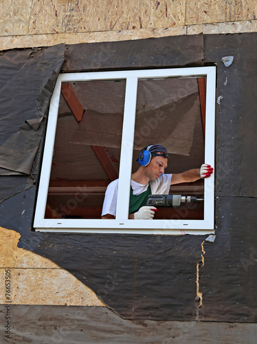 Installation of plastic windows