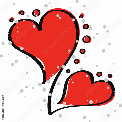 valentine hearts - vector illustration