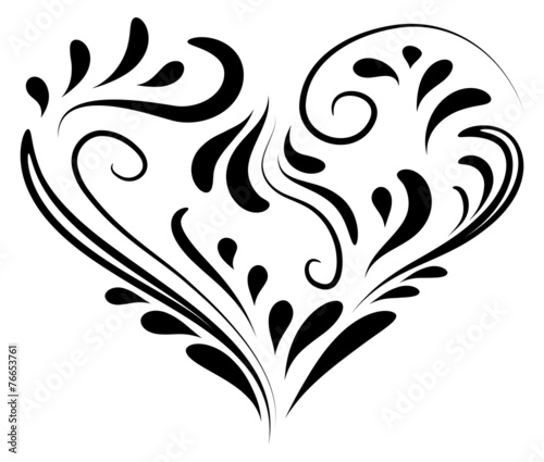 heart shape decoration - vector illustration