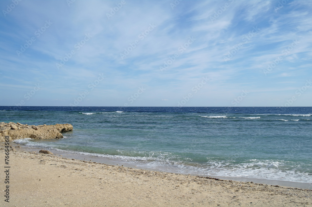 Desert bay in the red sea region, sinai, egypt.
