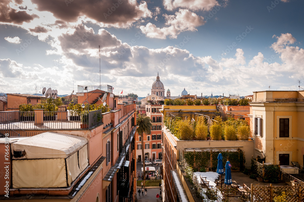 Naklejka premium Terrasses de Rome, Italie