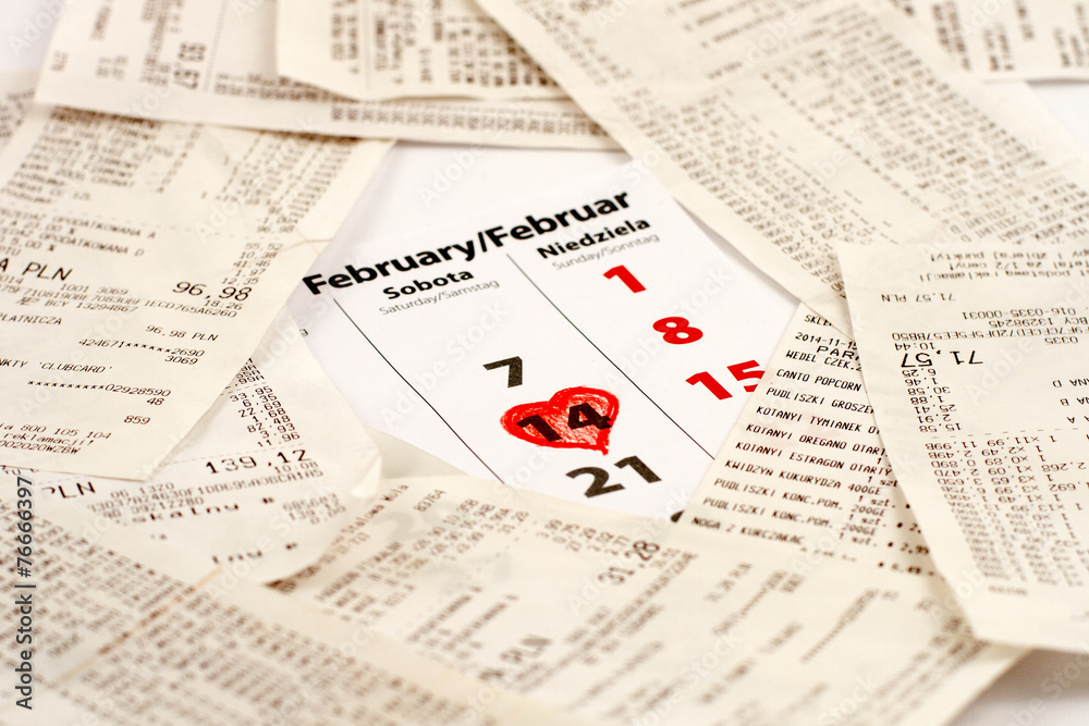 Obraz premium 14th of February with heart