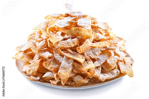 Angel wings (Faworki), cakes deep-fried in oil to Fat Thursday