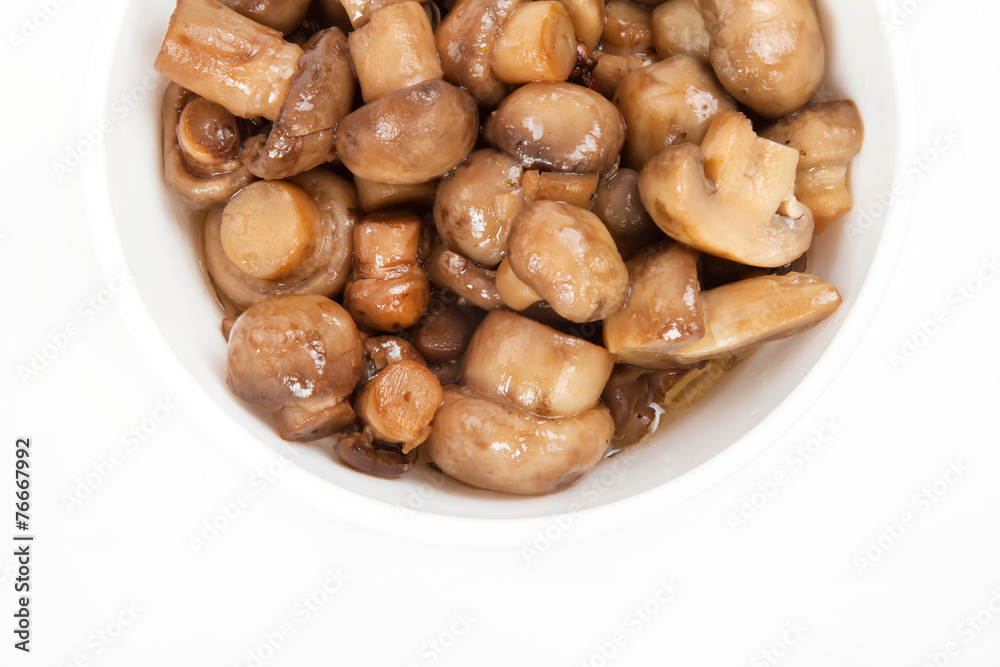 Mushrooms marinated with balsamic vinegar, extra olive oil Mushrooms marinated with balsamic vinegar, extra olive oil