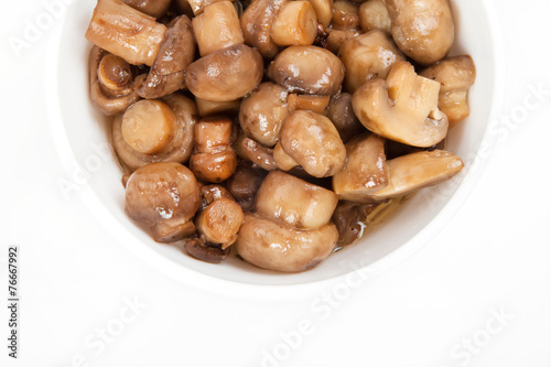Mushrooms marinated with balsamic vinegar, extra olive oil