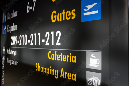 airport gates sign