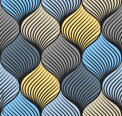 Abstract braid seamless pattern