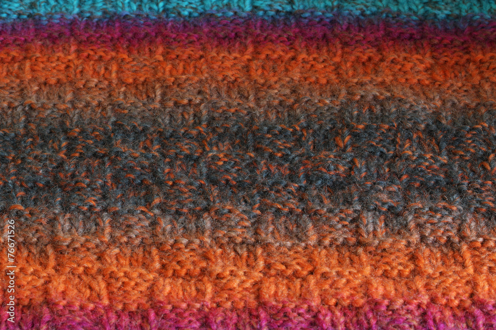 Obraz premium Wool texture. Fragment of wool handmade scarf.