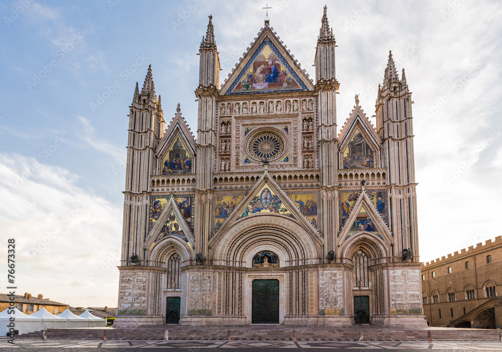 medieval cathedral in Orvieto, Umbria, Italy