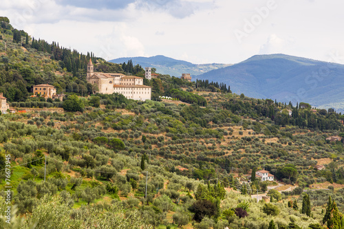 medieval town Cortona in Tuscany, Italy