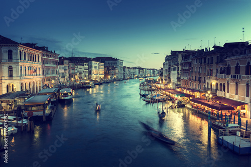 Grand Canal in sunset time, Venice, Italy