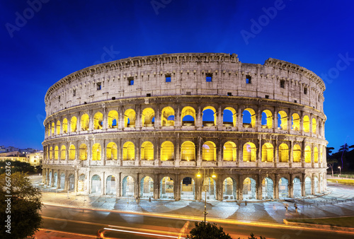 The Colosseum at night, Rome, Italy