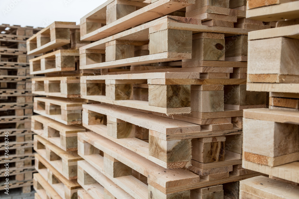 Stock wooden pallets