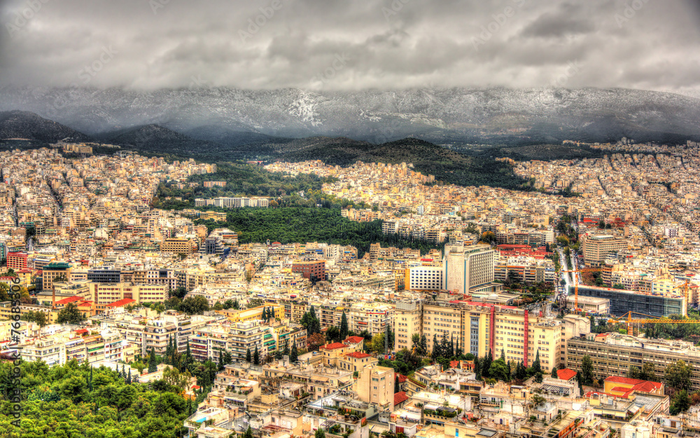 View of Athens from Mount Lycabettus - Greece