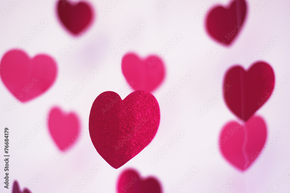 Horizontal background full with hearts