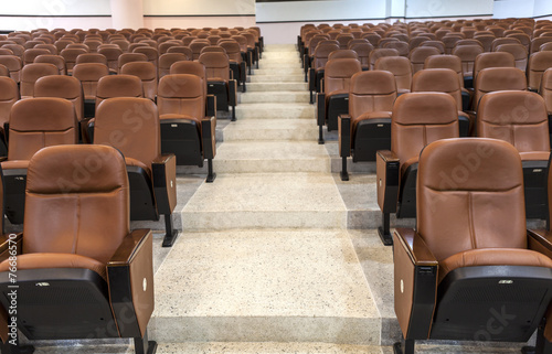 Walkway between seats in theater or conference room