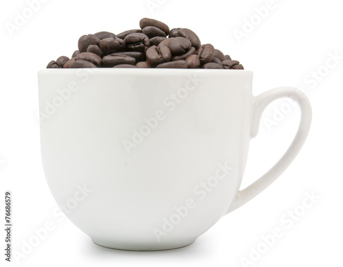 Coffee beans in the cup