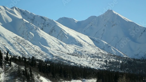 Mountains Alaska Moving Car photo