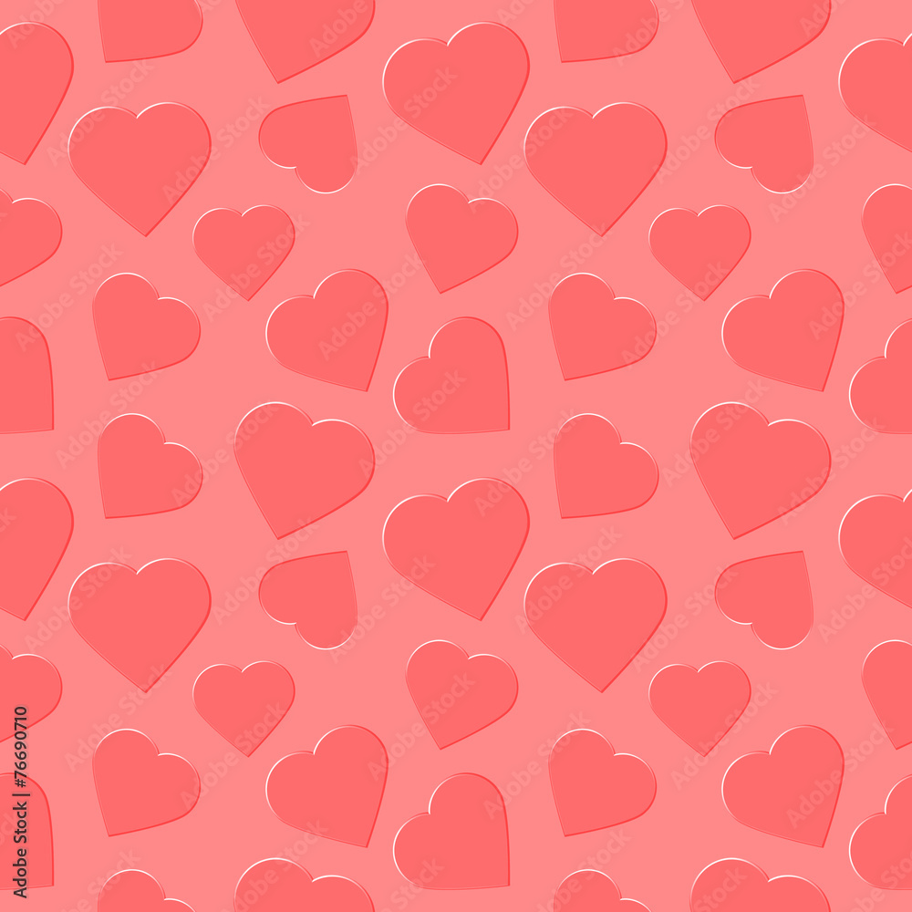 Happy Valentine's Day background with hearts. seamless pattern