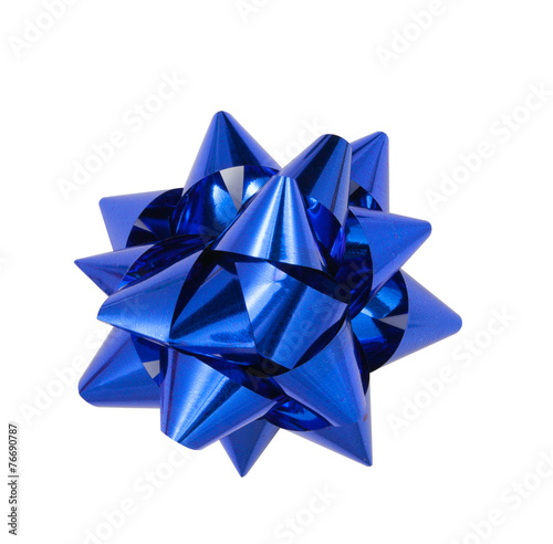 Blue ribbon bow