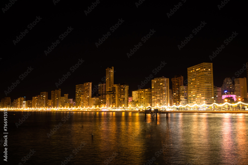 Fototapeta premium Benidorm at night