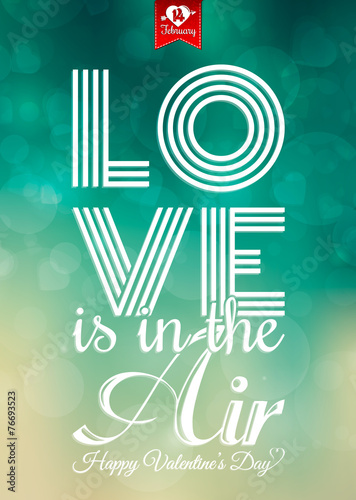 Happy Valentine's Day card  with lettering