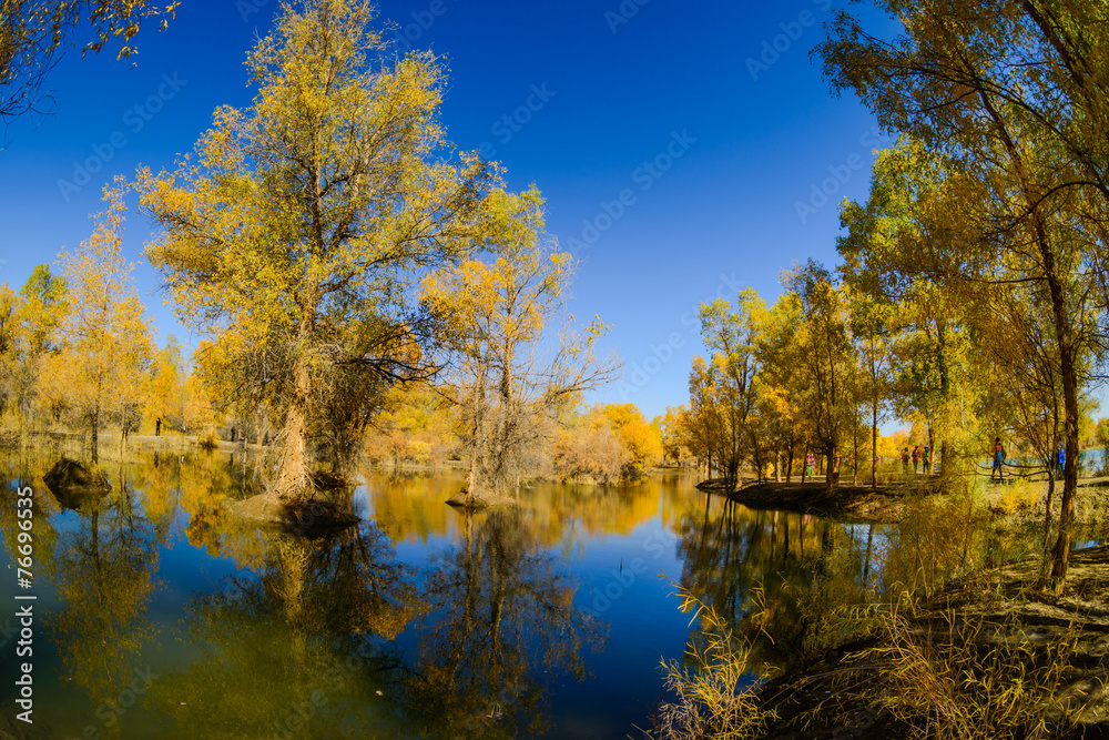 China Inner Mongolia, the beautiful scenery of the lake