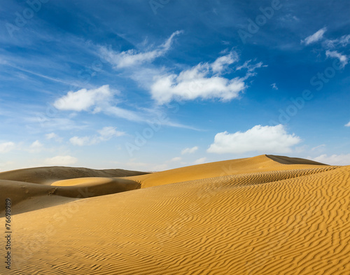 Dunes of Thar Desert  Rajasthan  India