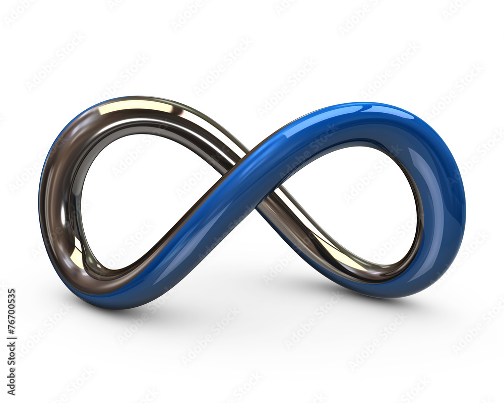 Blue and silver infinity symbol