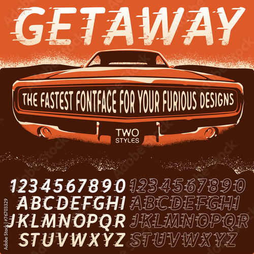 Vector Retro Type Font in movie poster style