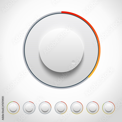 Vector Lights Knobs Set for Web and Mobile applications
