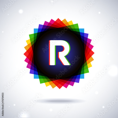 Spectrum logo icon. Letter R