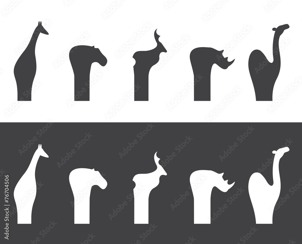 Vector image of an animal groups.