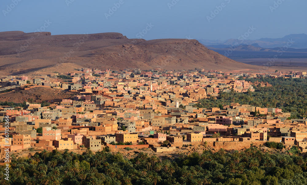 Morocco. City Tinghir in the Atlas Mountains