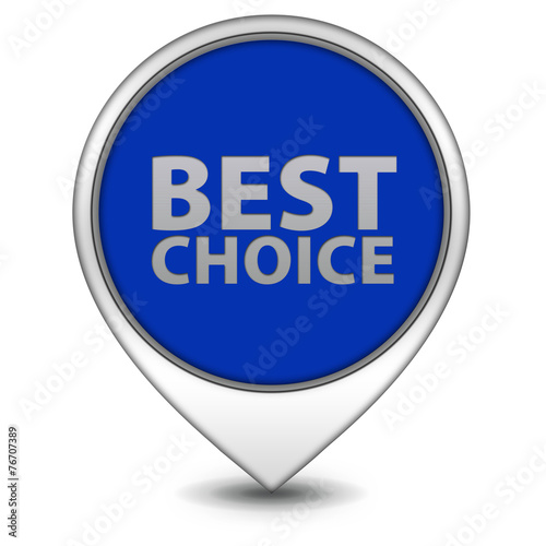 Best choice pointer icon on white background