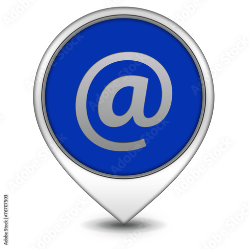 Email pointer icon on white background