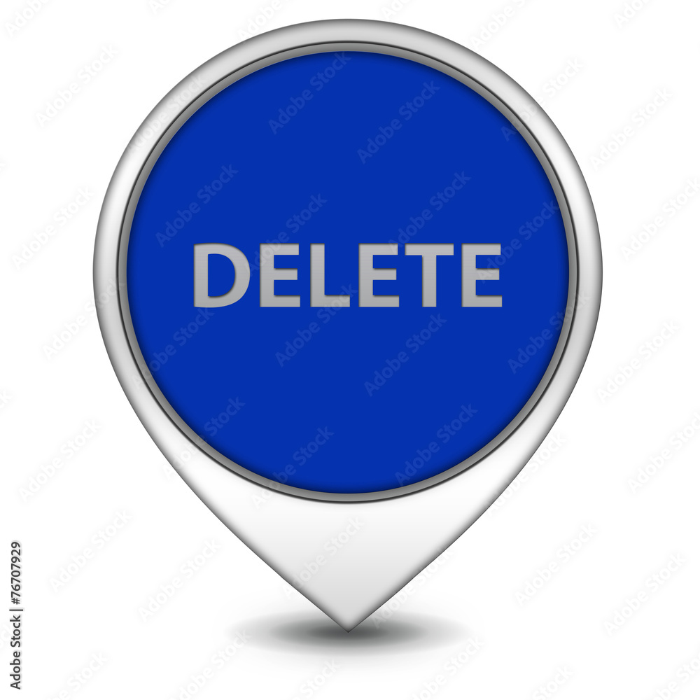 delete pointer icon on white background delete pointer icon on white background