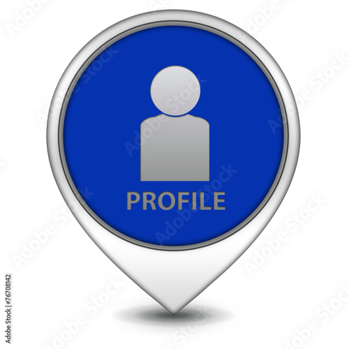 Profile pointer icon on white background