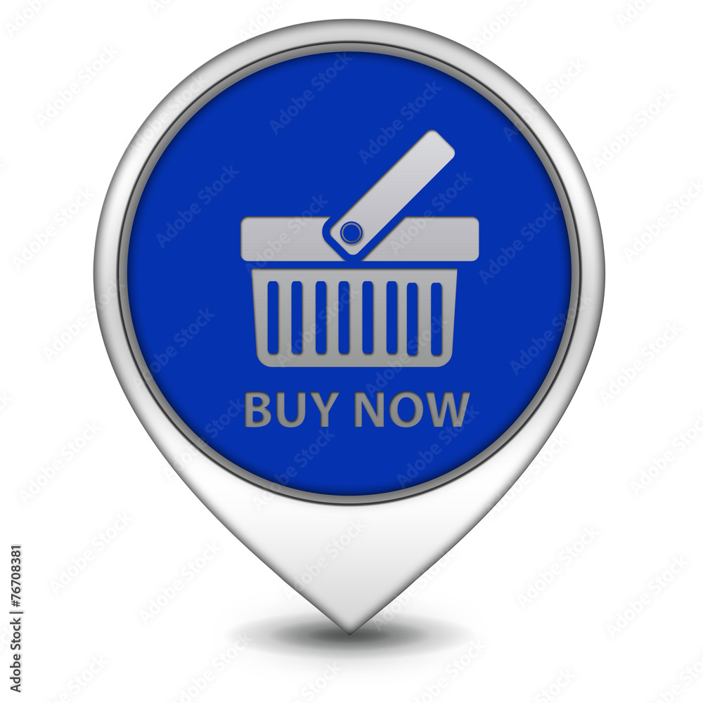 Buy now pointer icon on white background Buy now pointer icon on white background