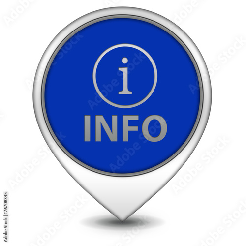 information pointer icon on white background