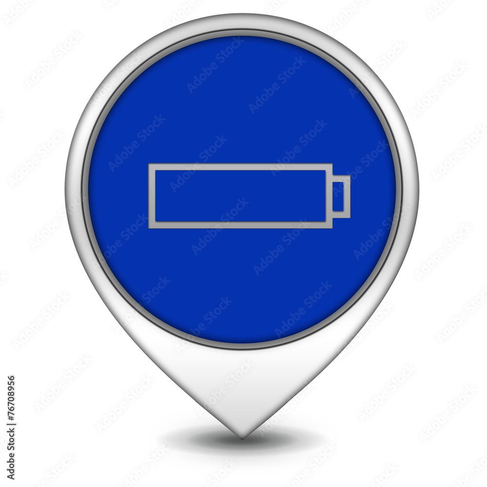 battery pointer icon on white background battery pointer icon on white background